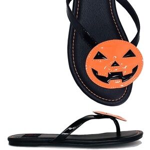 Betty Jack O Lantern - Pumpkin Flip flop Sandal